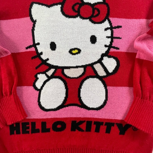 Hello Kitty Red and Pink Knit Sweater XS - Picture 3 of 10
